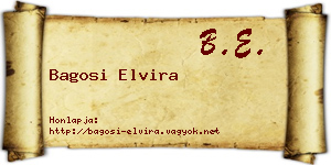 Bagosi Elvira névjegykártya